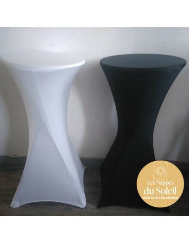 Location housse mange-debout – blanc ou noir