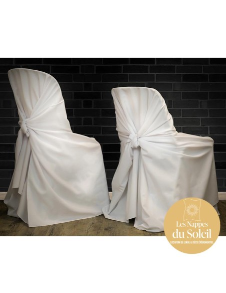 Location housses de chaises universelles – blanc ou noir